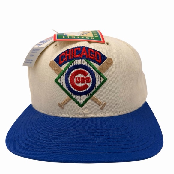 The Game Other - Vintage 1991 Chicago Cubs Snapback Hat The Game Cream Blue NWT Limited‎